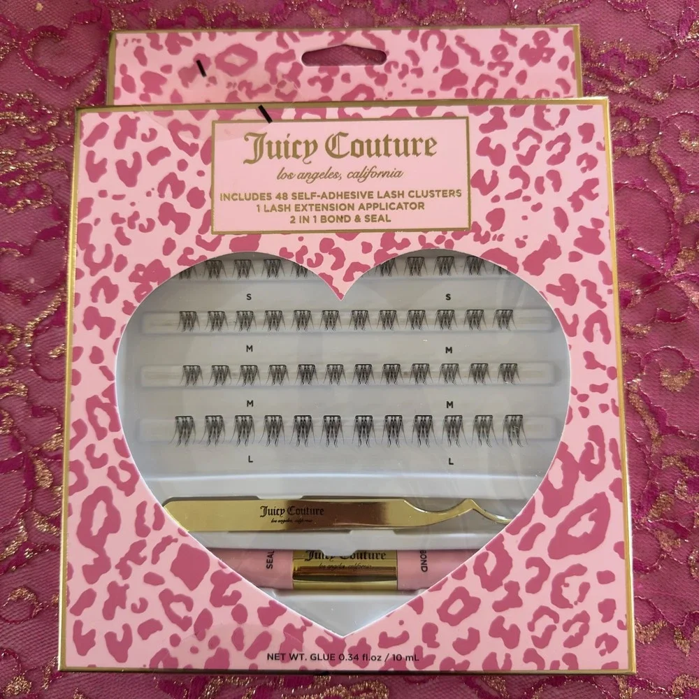 NEW Juicy Couture DIY Lash‎ Extension Kit 48 Clusters Bond Seal Applicator
